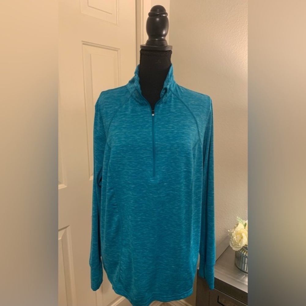 Xersion Women’s Mock Neck Long Sleeve Qtr-zip Pullover- Size 1X
